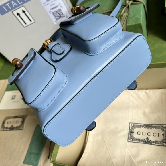 First bag ru GUCCI small backpack Bamboo 0816